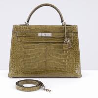 Hermes KELLY 32 Green Alligator Handbag - Sold for $21,760 on 05-17-2026 (Lot 617).jpg